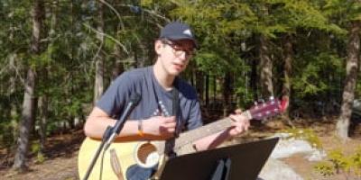 Brunswick High School Students Speak - Logan Whelan on guitar!